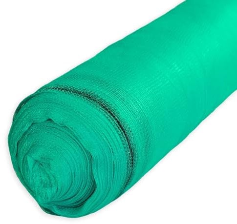 Gerüstnetz Grün 3,07x50 m - Pro-Qualität TECPLAST 50EC - Gerüstschutznetz für Baustellen - Schotterfänger