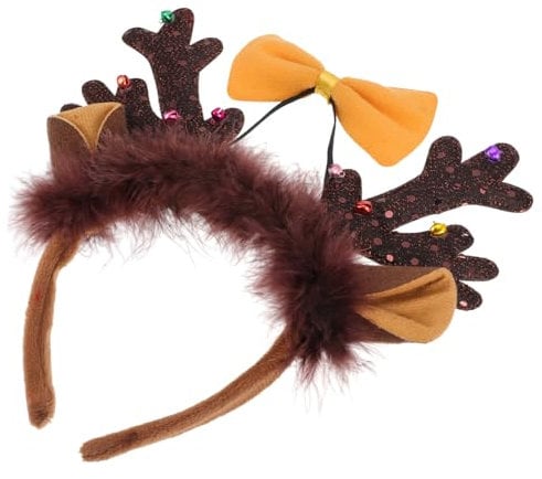 Housoutil Entzückendes Elchgeweih-stirnband Für Weihnachtsfeier Dekoratives Weihnachtshaar-accessoire