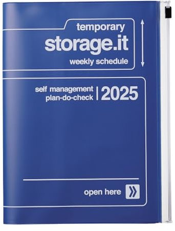MARK'S 2024/2025 Taschenkalender A5 vertikal, Storage it, Navy: Von September 2024 bis Dezember 2025
