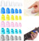 RXKFIGX 30 Stück Gitarren Fingerschutz Silikon-Fingerschutz Fingerspitzenschutzkappen Gitarren Finger Cots Anti Rutsch Fingerspitzen Fingerkappen Für Gitarre Bass Ukulele Lesen Sticken Fingerschutz