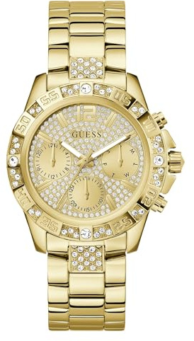 GUESS Damen Uhr Armbanduhr Majesty Edelstahl