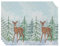 4er Set Platzset Weihnachten Tischset Weihnachten Leinen Platzdeckchen 30x45cm Winter Tischsets mit Kiefern Elch Schneeflocken Weihnachtsdeko (04)