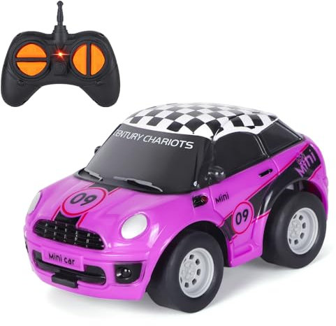 Highttoy Remote Control Car for Girls Age 2 3 4, Toys for 2 3 4 Year Old Girls Gifts 2.4GHz 4-Channel Mini RC Car Toys for Toddlers Kids, Purple