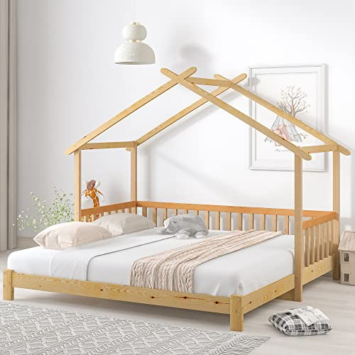 Lcoho Cama extensible de madera maciza pura