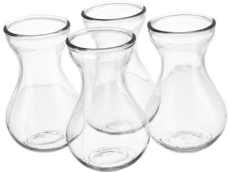 PRETYZOOM Hyazinthenvase Glas Dekorative Hydrokultur Pflanzer Klar 4 Stück Für Büro Zuhause Balkon Pflanzgefäß