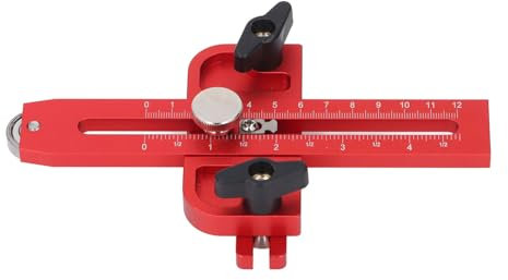 Woodworking Table Saw Guide, Roller Structure Aluminum Alloy Material Dual Scale Fits for 3/4x3/8, 3/8x1/4 Inch T Slot for Various Projects