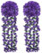 Zythrem Artificial Wisteria Flowers Hanging Basket Flowers Faux Wisteria Garland Outdoor Spring Flower Silk Fake Purple Wisteria Flowers for Home Wedding Garden Yard Patio String Floral Decoration