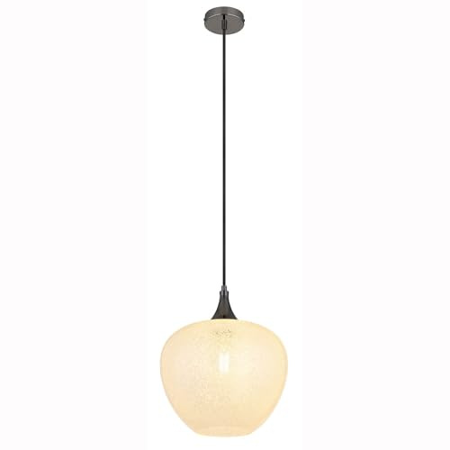 GLOBO Pendant Light Dining Room Lamp Glass White Opal Patterned 1 Bulb