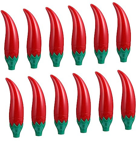 Ipetboom 12stücke Kleine Chili-förmige Leere Lippenstift-tuben Kreative Behälter Für Lipgloss Lippenbalsam Und -kosmetik Einfach Zu Verwenden Und Tragbar