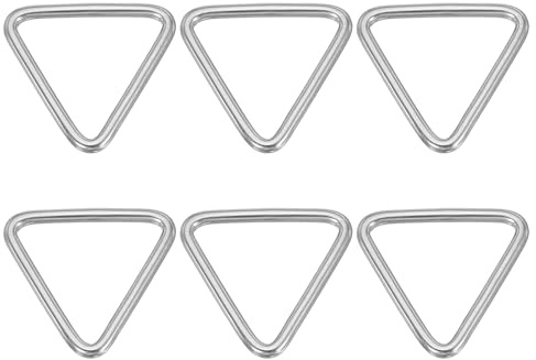 PATIKIL Stück xmm Metall Dreieckringe, Edelstahl Taschenzubehör, Metallringe, Dreieck Verbindungs Ringe, DIY Zubehör für Gürtel, Nähen, Hundehalsbänder, Karabiner, Gurtbänder