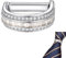 RunootPR Pince à Cravate Homme Argenté Boucle de Cravate Zircone Bague de Cravate Cadeau de Mariage Anniversaire Fête Des Pères Clip à Cravate Accessoires de Cravate