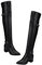 Healvian 1 Paio stivale da donna moda signore alto tacchi lungo shoes for women zapatillas de mujer stivali alla coscia stivale con spesso Materiale superiore: pu Black