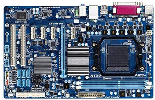 XYYZXKL Placas Base de Ordenador Fit For GIGABYTE GA-780T-D3L Placa Base de Escritorio 760G Socket AM3 + DDR3 16G ATX Fit For AMF FX/Phenom II/ATHLON II