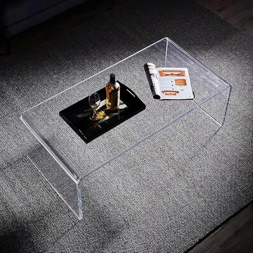 Klar Acryl Ed Tisch C-Form Acryl Beistelltisch, Einfacher Klarer Couchtisch, Moder Cosole Tisch Bodentisch Für Livig Zimmer Schlafzimmer Büro, 30x20x20cm