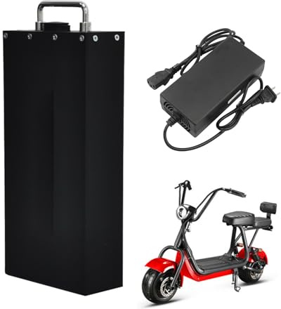 HJGHY Motorrad-Akkupack 48V 18,2Ah 20,8Ah Li-Ionen-Akkus 60V 20Ah 30Ah E-Motorrad-Akku mit Ladegerät für 850W-1800W Mopedmotor
