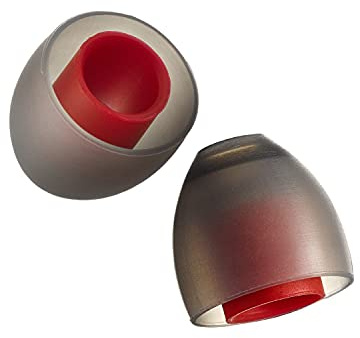 SpinFit CP155-M - Silikon Ersatz-Ohrpassstücke für Universelle IEM-Kopfhörer mit Langen Röhren - 2 Paar - 5,5 mm Düsendurchmesser (Mittel)