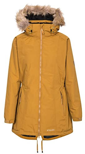 Trespass Celebrity, Golden Brown, XS, Warme Wasserdichte Jacke mit abnehmbarer Kapuze für Damen, Braun, X-Small