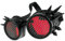 MFAZ Morefaz Ltd Welding Cyber Goggles Schutzbrille Schweißen Sonnenbrille Steampunk Goth Round Cosplay Brille Party Fancy Dress (Black Spikes-Grid)