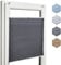 Home-Vision® Premium Plissee Faltrollo ohne Bohren mit Klemmfix, Kollektion „Melange” Leinenoptik Blickdicht Sonnenschutz Jalousie für Fenster & Tür (Graphit, B40cm x H120cm) Modern Klemmträger