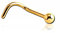 Inoki - Stud de nez plaqué or 18k avec boule - Jonc/Tige 0.8 mm, Long. int. 6.5 mm, Boule 1.5 mm
