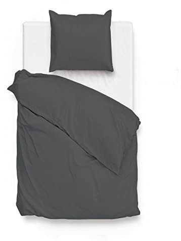 ZO! HOME Bettwäsche Satinado 140x220 100% Baumwolle Mako-Satin Classic Anthracite