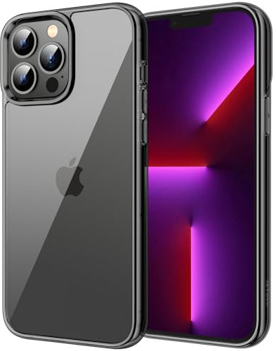 JETech Case for iPhone 13 Pro 6.1-Inch, Shockproof Bumper Cover, Anti-Scratch Clear Back (Black)