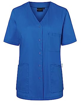 Karlowsky Kurzarm Damenkasack Essential - aus nachhaltigem Material - 65% GRS Certified Recycled Polyester/35% Conventional Cotton - königsblau - Größe 36