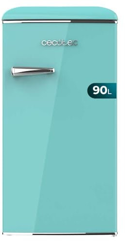 Cecotec Mini Frigorifero Retro 90 L Bolero CoolMarket TT Origin 90 Green. Mini Frigorifero con ICEBOX, LED interno, maniglia cromata, apribottiglie, stile vintage in verde