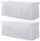 2 Pack Weiße Dehnbare Spandex Tischdecke für 1.8m Rechteckige Tisch, Waschbare und knitterfreie Stretch Tischdecke Rechteckig für Partys Veranstaltungen, Hochzeiten, Bankette, [183Lx76Wx74H] cm