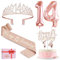 Amosking 14th Birthday Decorations for Girls, Including 14th Birthday Sash and Tiara, Cake Topper and Candles, Rose Gold Number Balloons, 14 Year Old Girls Gifts