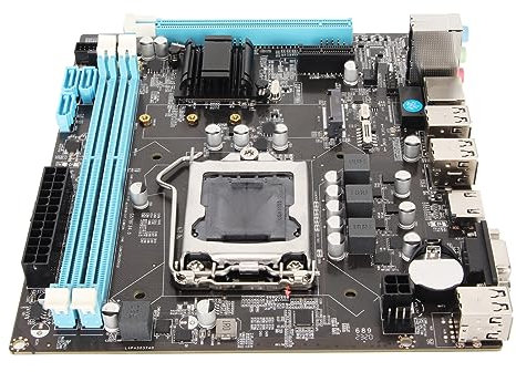 Placa Base de Escritorio Placa Base para Juegos Micro ATX H61 6 USB2.0 DDR3 M.2 NVMe NGFF 100Mbps LAN Placa Base Micro ATX para LGA1155 Socket I3 I5 I7