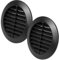 Vent Systems 2 cubiertas de ventilación negras de 80 mm – Rejillas de ventilación redondas – Cubierta para barbacoa – Protección contra insectos integrada – Orificios de ventilación HVAC para baño,