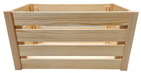 Teramico Vintage Holzkisten 40 x 30 x 25cm geflammt | Weinkisten & Obstkisten | Set-Angebote (Holzkiste DIY 46cm)