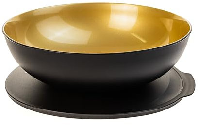 Generisch TW Allegra Schüssel 3,5 l schwarz gold Servierschüssel (inkl. 1x Monster-Magnet)