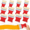 Feifeiya 12 Pcs Flat Paddle Paint Brush Set 3 Inch, 4 Inch, 5 Inch Large Wide Paint Brush with Square Handle Wool Paint Brushes Bulk for Watercolor Oil Acrylic Varnish Paints Painter Artist, Red Brown