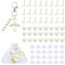 YANGUN 24 Sets Schutzengel Anhänger, Gastgeschenke Taufe Hochzeit mit Organza Tasche und Kraftpapier Anhänger (Modern)