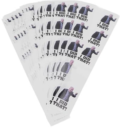100pcs Funny Sticker Multipurpose President Sticker for Laptops Petrol Pumps Window