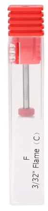 Gegong - Embouts à ongles en céramique - 2 têtes abrasives pour perceuse - Manicure Pro Tool (rouge) (tête ronde plate F)
