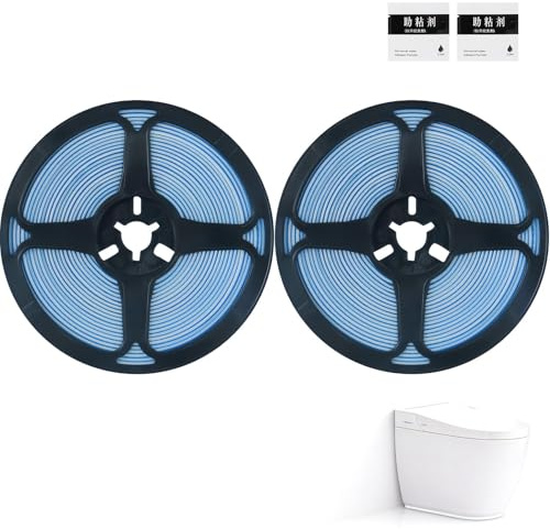 2 Stücke 6 m Dichtungsband 7 mm Selbstklebend in Weiß für Dusche, Bad, WC, Dekoratives Dichtungsband für Kamine, Spülen, Badezimmer-Ecken, Keramische Fliesen und Wandkanten, langlebig
