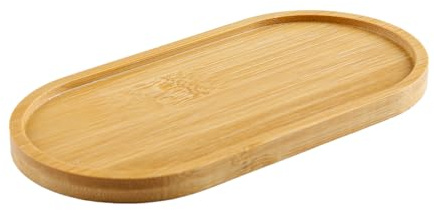 Lotsdonxia Bamboo Soap Dish & Organiser Tray - Natural Wood Bathroom Countertop Tray for Soap, Jewellery, Cosmetics, Kitchen Dresser Holder for Snacks, Fruit, Tea