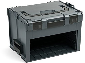 Bosch Sortimo LS-Boxx 306 in Anthrazit Werkzeugkoffer Set | Innovatives Transportsystem | Bosch Werkzeugkoffer Leer | Kompatibel mit L-Boxx