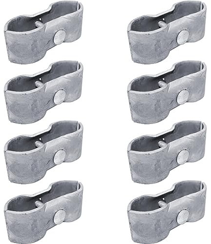 Chain Link Fence Panel Clamps ~ Kennel Clamps: Qty 8 Sets for 1-5/8 Chain Link Fence Pipe Panel Frames. for Dog kennels/Dog Runs, or Temporary Chain Link Fence. Saddle Clamps.