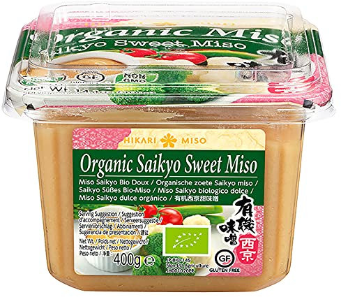 Hikari Miso Organic Saikyo Sweet, aus Japan, Bio Miso-Paste süß, 400 g