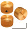 mxuteuk 3Stück Gitarre Knöpfe Gold Aluminium Rotary Potentiometer Drehknoepfe für E-Gitarren Bassschraube Ersatzteil Typ25x15,5mm(d * h) KNOB-06-25GLD