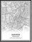 TANOKCRS Bangkok Thailand Karte Wandkunst Leinwand drucken Poster Artwork ungerahmt moderne Schwarz-Weiß-Karte Souvenir Geschenk Home Decor 28x36 cm