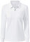 MoFiz Women Golf Polo Shirts Long-Sleeve Top Classic Tipped Collars Casual Sports T-Shirts White Size S