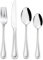 24 Piece Cutlery Set, Homikit Stainless Steel Flatware Silverware Sets Service for 6 People, Pearled Edge Knife Fork Spoon Set for Home/Kitchen/Party/Gift, Mirror Finished & Dishwasher Safe