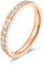 Banemi Ring Daumen Damen, Ring Damen Edelstahl Umschriebener Zirkon Damen Eheringe Valentinstagsgeschenk Größe 60 (19.1)