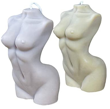 Body Candle | Nachhaltige Deko Kerze aus natürlichem Sojawachs | Handmade, Germany | 100% vegan | Frau - 5 x 6 x 10 cm (Ariadne (Beige))