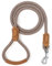Mile High Life geflochtene Baumwollseilleine mit Leder Tailor Griff und schwerlast Metallverschluss (Braun, 150 cm(Leder Griff))